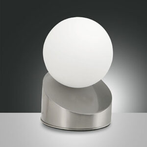 Επιτραπέζιο Φωτιστικό   Fabas Luce Gravity LED 5W  Νίκελ Σατινέ Με Dimmer Αφής  470lm Θερμό 3000K – 3360-30-178