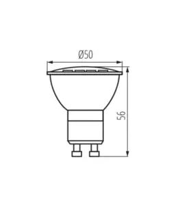 LED Λάμπα GU10 7W Diolamp 120° 540lm 4000K – 7WGU10SNWN