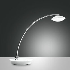 Επιτραπέζιο Φωτιστικό   Fabas Luce Hale LED 8W  Λευκό Με Dimmer Αφής  750lm Θερμό 3000K – 3255-30-102