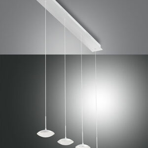 Κρεμαστό Φωτιστικό   Fabas Luce Hale LED 32W  Λευκό Dimmable  3020lm Θερμό 3000K – 3255-49-102