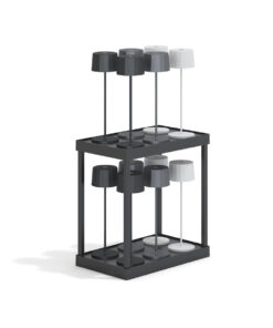 Logica Ασύρματο Επαναφορτιζόμενο Φωτιστικό Πορτατιφ LED 2.2W Twiggy Less Ανθρακί IP65 Dimmable Θερμό Λευκό 2700Κ-3000Κ 2-MC42753