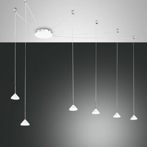 Κρεμαστό Φωτιστικό   Fabas Luce Isabella LED 48W  Λευκό Dimmable  4530lm Θερμό 3000K – 3410-46-102