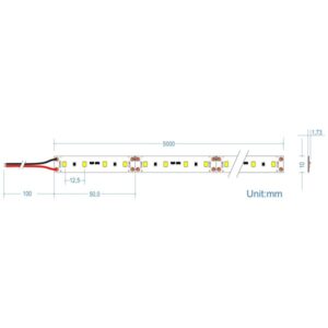 LED Ταινία 12W 48V CUBALUX Dimmable  960lm/m  Θερμό 3000K 5 Μέτρα CL13-0990