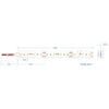 LED Ταινία 12W 48V CUBALUX Dimmable  960lm/m Αδιάβροχη IP67 Θερμό 3000K 5 Μέτρα CL13-0999