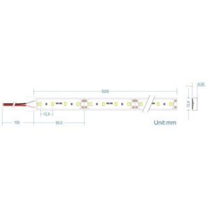 LED Ταινία 18W 48V CUBALUX Dimmable   1440lm/m Αδιάβροχη IP67 Θερμό 3000K 5 Μέτρα CL13-1002