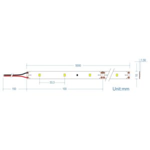 LED Ταινία 4.8W 12V CUBALUX Dimmable 489lm/m  Θερμό 3000K 5 Μέτρα CL13-0720