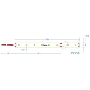 LED Ταινία 9W 24V CUBALUX Dimmable  891lm/m  Θερμό 2700K 15 Μέτρα CL13-1023