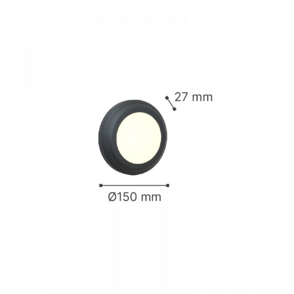 it-Lighting Jocassee LED 3.5W 3CCT Outdoor Wall Lamp Anthracite D:15cmx2.7cm (80201440)