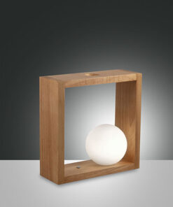 Επιτραπέζιο Φωτιστικό   Fabas Luce Kark LED 5W  Ξύλο Με Dimmer Αφής  470lm Θερμό 3000K – 3669-30-215