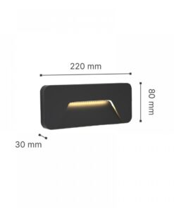 it-Lighting Kentucky LED 3W 3CCT Outdoor Wall Lamp Anthracite D:22cmx8cm (80202040)