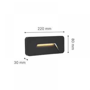 it-Lighting Kentucky LED 3W 3CCT Outdoor Wall Lamp Anthracite D:22cmx8cm (80202040)