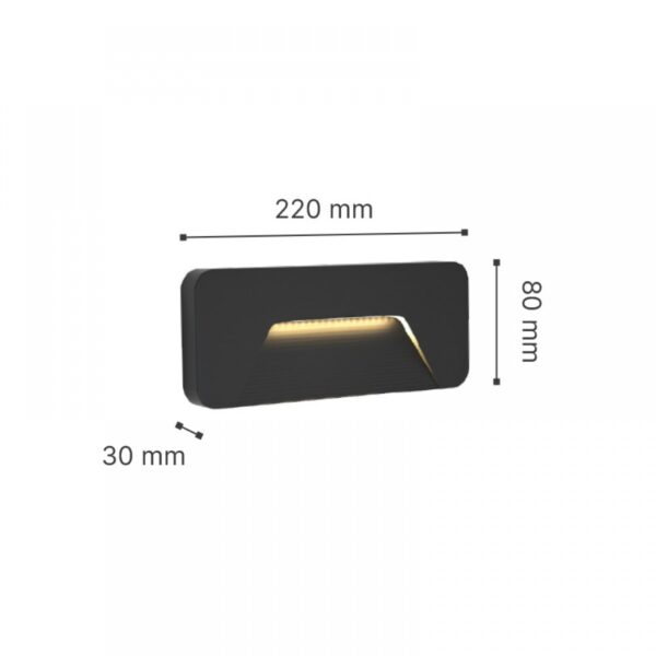 it-Lighting Kentucky LED 3W 3CCT Outdoor Wall Lamp Anthracite D:22cmx8cm (80202040)