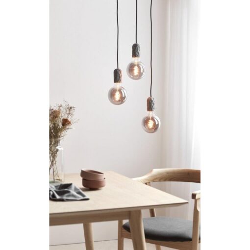 Nordlux Hang Κρεμαστό Γκρι E27  Πορσελάνη –  2010013010