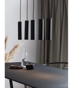 Nordlux Tilo 5-Spot Κρεμαστό Μαύρο GU10 Μεταλλικό/Ξύλο – 2010483003