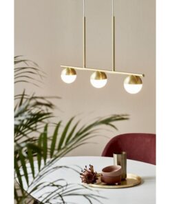 Nordlux Contina 3-Spot Κρεμαστό Ορείχαλκος G9 Γυάλινο/Μεταλλικό – 2010953035