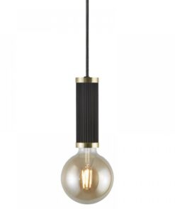 Nordlux Galloway Κρεμαστό Μαύρο/ Ορείχαλκος E27 Μεταλλικό – 2011053003