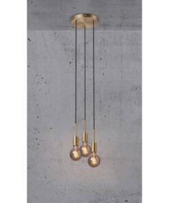 Nordlux Paco 3-Spot Κρεμαστό Ορείχαλκος E27 Μεταλλικό – 2112063035