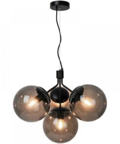 Nordlux Ivona 4-Spot Κρεμαστό Μαύρο E27 Γυάλινο/Μεταλλικό – 2112153003