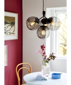 Nordlux Ivona 4-Spot Κρεμαστό Μαύρο E27 Γυάλινο/Μεταλλικό – 2112153003