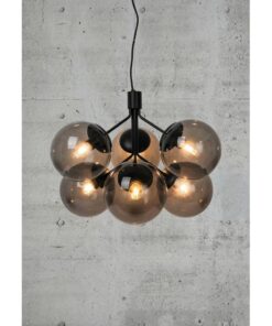 Nordlux Ivona 6-Spot Κρεμαστό Μαύρο E27 Γυάλινο/Μεταλλικό – 2112163003
