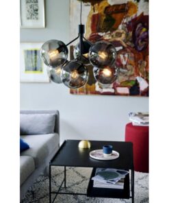 Nordlux Ivona 6-Spot Κρεμαστό Μαύρο E27 Γυάλινο/Μεταλλικό – 2112163003