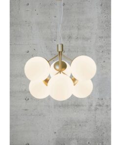 Nordlux Ivona 6-Spot Κρεμαστό Ορείχαλκος E27 Γυάλινο/Μεταλλικό – 2112163035