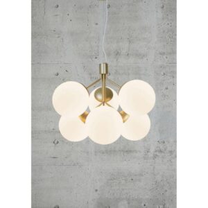 Nordlux Ivona 6-Spot Κρεμαστό  Ορείχαλκος  E27  Γυάλινο/Μεταλλικό –  2112163035