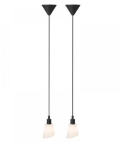 Nordlux Molli Κρεμαστό Μαύρο E14 σετ 2Τμχ Γυάλινο/Μεταλλικό – 2112803003