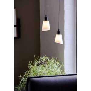 Nordlux Molli Κρεμαστό Μαύρο E14 σετ 2Τμχ Γυάλινο/Μεταλλικό –  2112803003