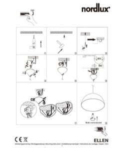 Nordlux Ellen 40 Κρεμαστό Λευκό E27 Μεταλλικό – 48573001