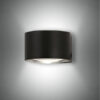 Φωτιστικό Τοίχου  Fabas Luce Lao LED 12W  Μαύρο  IP65 1080lm Θερμό 3000K – 3603-22-101