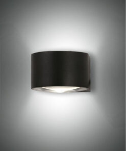 Φωτιστικό Τοίχου  Fabas Luce Lao LED 12W  Μαύρο  IP65 1080lm Θερμό 3000K – 3603-22-101