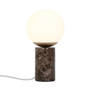 Nordlux Lilly Marble Φωτιστικό Γραφείου Brown E14  Γυάλινο/Μάρμαρο –  2213575018