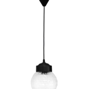 LP-110K BLACK-TRANS ΚΡΕΜΑΣΤΟ ΒΙΔΩΤΟ ΓΥΑΛΙ ΣΦΑΙΡΑΚΙ Heronia – 11-0267