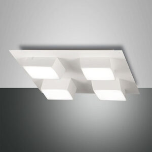 Φωτιστικό Οροφής  Fabas Luce Lucas LED 48W  Λευκό Dimmable  4160lm Θερμό 3000K – 3601-84-102