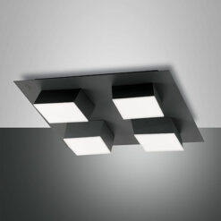 Φωτιστικό Οροφής  Fabas Luce Lucas LED 48W  Ανθρακί Dimmable  4160lm Θερμό 3000K – 3601-84-282