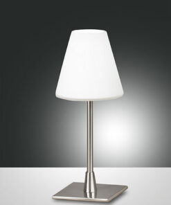 Επιτραπέζιο Φωτιστικό   Fabas Luce Lucy G9  Νίκελ Σατινέ Με Dimmer Αφής    – 3568-30-178