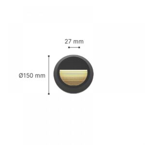 it-Lighting Maroon LED 2W 3CCT Outdoor Wall Lamp White D:15cmx2.7cm (80201620)