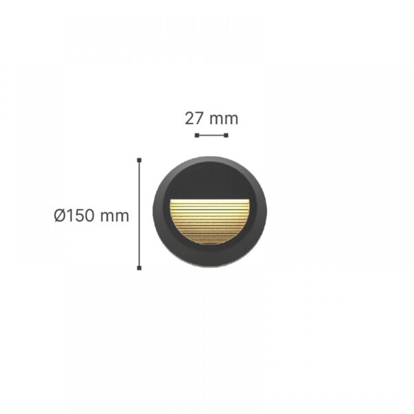 it-Lighting Maroon LED 2W 3CCT Outdoor Wall Lamp White D:15cmx2.7cm (80201620)