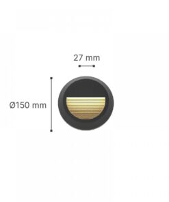 it-Lighting Maroon LED 2W 3CCT Outdoor Wall Lamp Grey D:15cmx2.7cm (80201630)