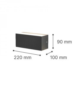 it-Lighting Martin LED 12W 3CCT Outdoor Up-Down Wall Lamp Anthracite D22cmx9cm (80200740)