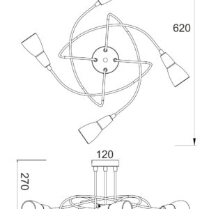 ΣΠΟΤ 4xE14 ΓΥΑΛΙ ΝΙΚΕΛ ΜΑΤ KAMET ACA DECOR – MC542NM4