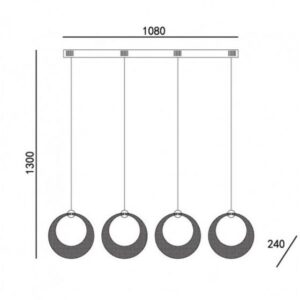 Sun Light ΠΟΛΥΦΩΤΟ-ΚΡΕΜΑΣΤΟ ΦΩΤΙΣΤΙΚΟ  MD9056G-4