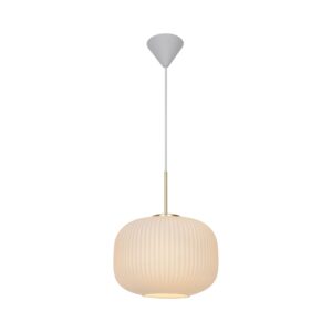 Nordlux Milford 30 Κρεμαστό Οπάλ Λευκό E27  Γυάλινο/Μεταλλικό –  2213213001