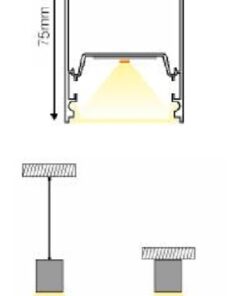Κρεμαστό / Επίτοιχο Γραμμικό Φωτιστικό MILO ACA