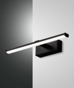 Φωτιστικό Τοίχου  Fabas Luce Nala LED 6W  Μαύρο  IP44 700lm Θερμό 3000K – 3361-21-101
