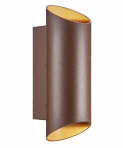 Nordlux Nico Round 22 Φωτιστικό Τοίχου Rusty IP54 1xGU10 Αλουμίνιο/Γυάλινο – 2218231009