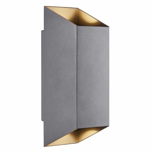 Nordlux Nico Square 22 Φωτιστικό Τοίχου Ανθρακί IP54 GU10 Αλουμίνιο/Γυάλινο – 2218221050