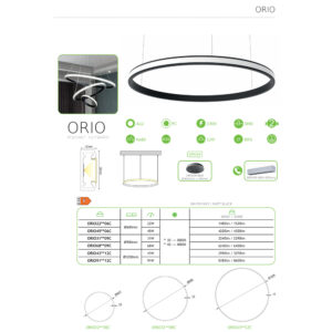 Κρεμαστό Γραμμικό Φωτιστικό ORIO σε Σχήμα Κύκλου με Οπάλ Κάλυμα ACA
