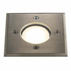 Nordlux Pato Square Χωνευτό Φωτιστικό Inox IP65 GU10 Γυάλινο/Μεταλλικό – 83840034